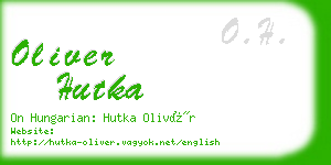 oliver hutka business card